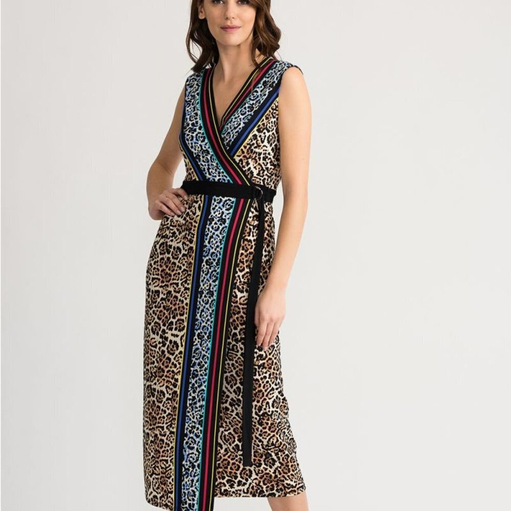 NWT Joseph Ribkoff Multi Color Maxi  Dress Size 8